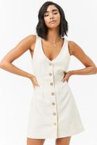 Forever21 Sleeveless Button-front Linen Dress
