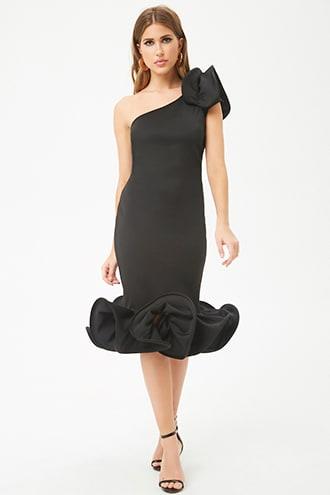Forever21 Ruffled One-shoulder Dress