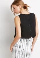 Forever21 Contemporary Button-back Crop Top