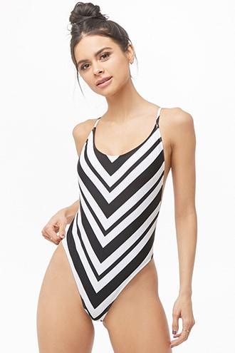 Forever21 Chevron One-piece Swimsuit