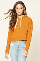 Forever21 Women's  Gold Pullover Fleece Hoodie