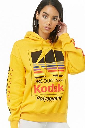 Forever21 Fleece Kodak Graphic Hoodie