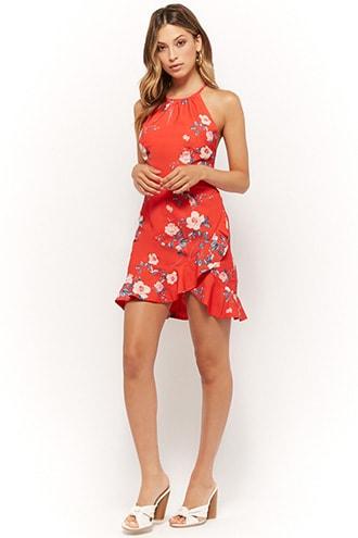 Forever21 Selfie Leslie Cross-back Floral Dress