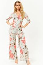 Forever21 Scarf Print Wide-leg Jumpsuit