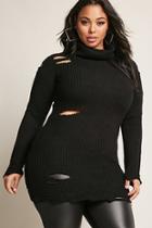 Forever21 Plus Size Distressed Sweater Dress