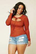 Forever21 Plus Women's  Amber Plus Size Self-tie Top