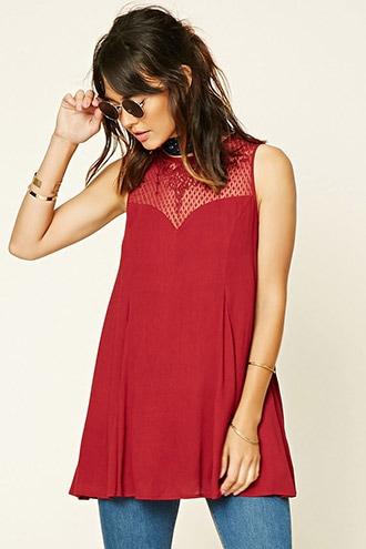 Forever21 Women's  Lace Panel Dress