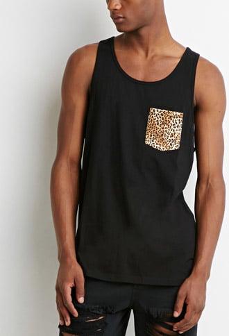 Forever21 Leopard Print-pocket Tank