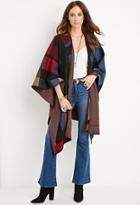 Forever21 Square-patterned Open-front Poncho