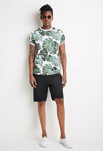 Forever21 Leaf Print Tee