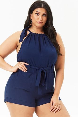 Forever21 Plus Size Tie-strap Romper