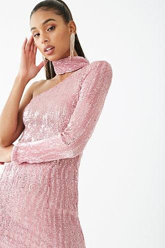 Forever21 Sequin One-shoulder Mini Dress