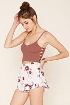 Forever21 Women's  Mauve Cropped Sweater Cami