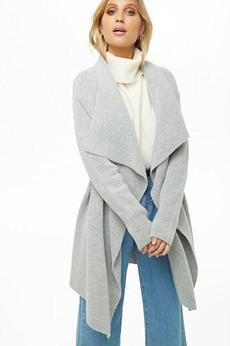 Forever21 Longline Drape-front Cardigan