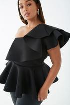 Forever21 Plus Size One-shoulder Flounce Top