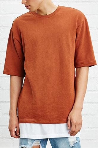 21 Men Men's  Rust French Terry Knit Tee