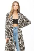Forever21 Belted Leopard Print Coat