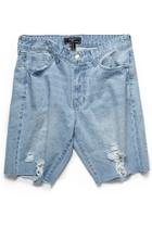 Forever21 Distressed-hem Denim Shorts
