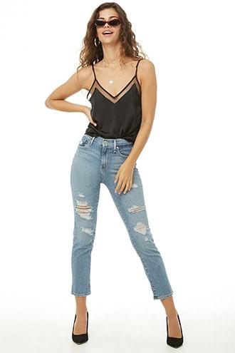 Forever21 Levis 724 High-rise Straight-leg Ankle Jeans
