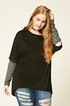 Forever21 Plus Women's  Plus Size Cutout Elbow Top