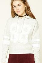 Forever21 88 Graphic Marled Knit Hoodie