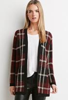 Forever21 Plaid Open-front Cardigan