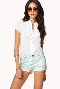 Forever21 Essential Pleated Bib Top