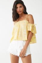 Forever21 Tie-dye Open-shoulder Top