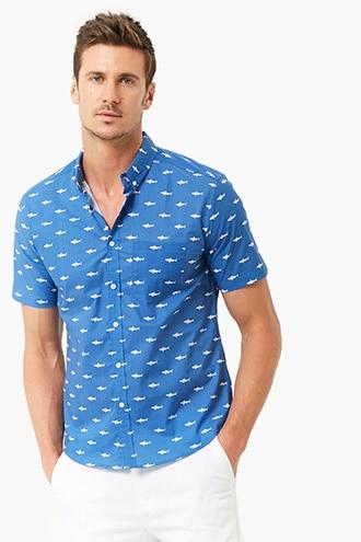 Forever21 Just Threads Shark Print Shirt