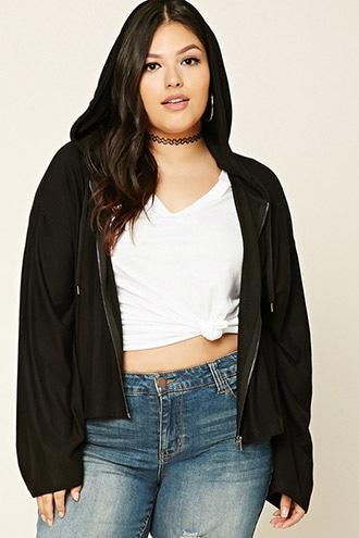 Forever21 Plus Size Kimono-sleeve Hoodie