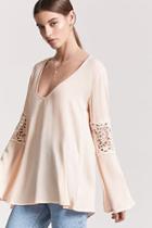 Forever21 Crochet Lace-trim Top