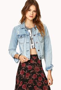 Forever21 Ripped Denim Jacket