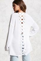 Forever21 Contemporary Lace-up Cardigan