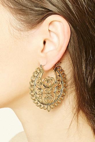 Forever21 Filigree Hoop Earrings