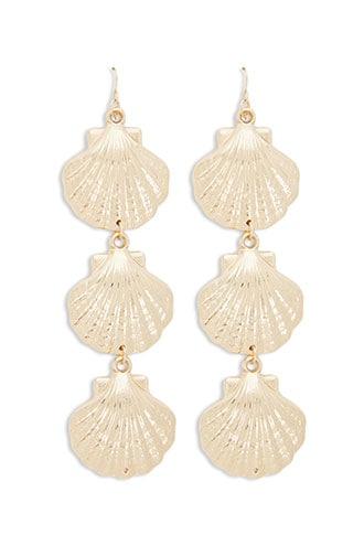 Forever21 Tiered Seashell Drop Earrings