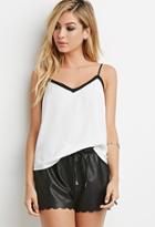 Forever21 Scalloped Faux Leather Shorts