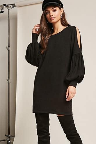 Forever21 Split Balloon-sleeve Dress
