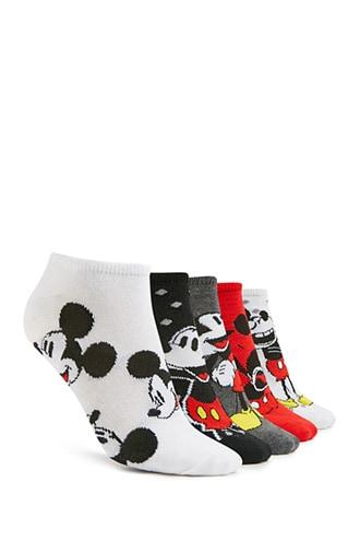 Forever21 Mickey Mouse Graphic Ankle Socks - 5 Pack