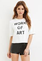 Forever21 Women's  Sequined Art Graphic Top