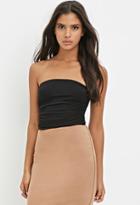 Forever21 Ruched Cropped Strapless Top