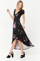 Forever21 Flower & Stem Surplice Dress