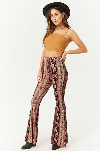 Forever21 Ornate Paisley Flared Pants