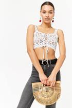 Forever21 Sheer Crochet Lace Crop Cami