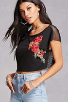 Forever21 Mesh Back Floral Tee