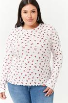 Forever21 Plus Size Floral Ribbed Top