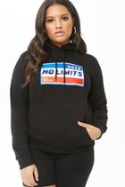 Forever21 Plus Size No Limits Embroidered Patch Hoodie