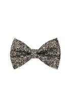 Forever21 Charcoal Glitter Bow Hair Clip