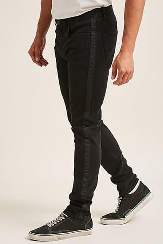 Forever21 Contrast Stripe Skinny Jeans