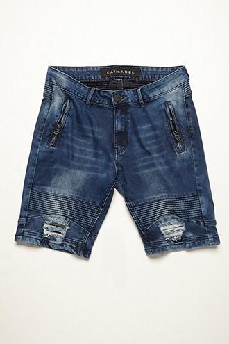 Forever21 Cain & Abel Ribbed Denim Shorts