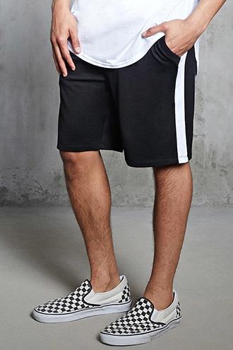 Forever21 Contrast Stripe Knit Shorts